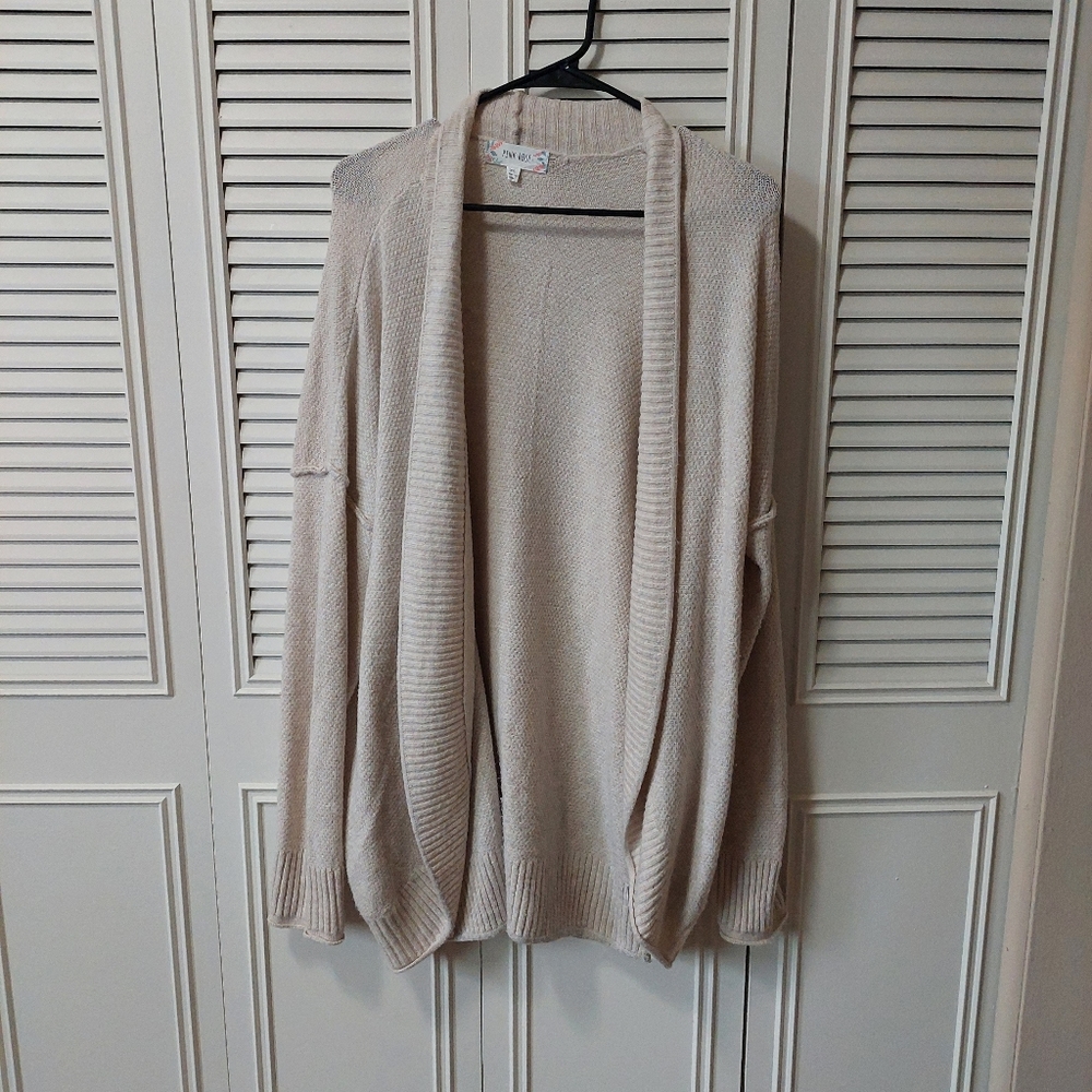 Pink Rose - Cardigan - Sweater - Cream